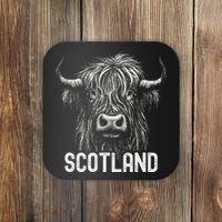 Scottish Highland Cow Scotland Trip Coaster thumb 0