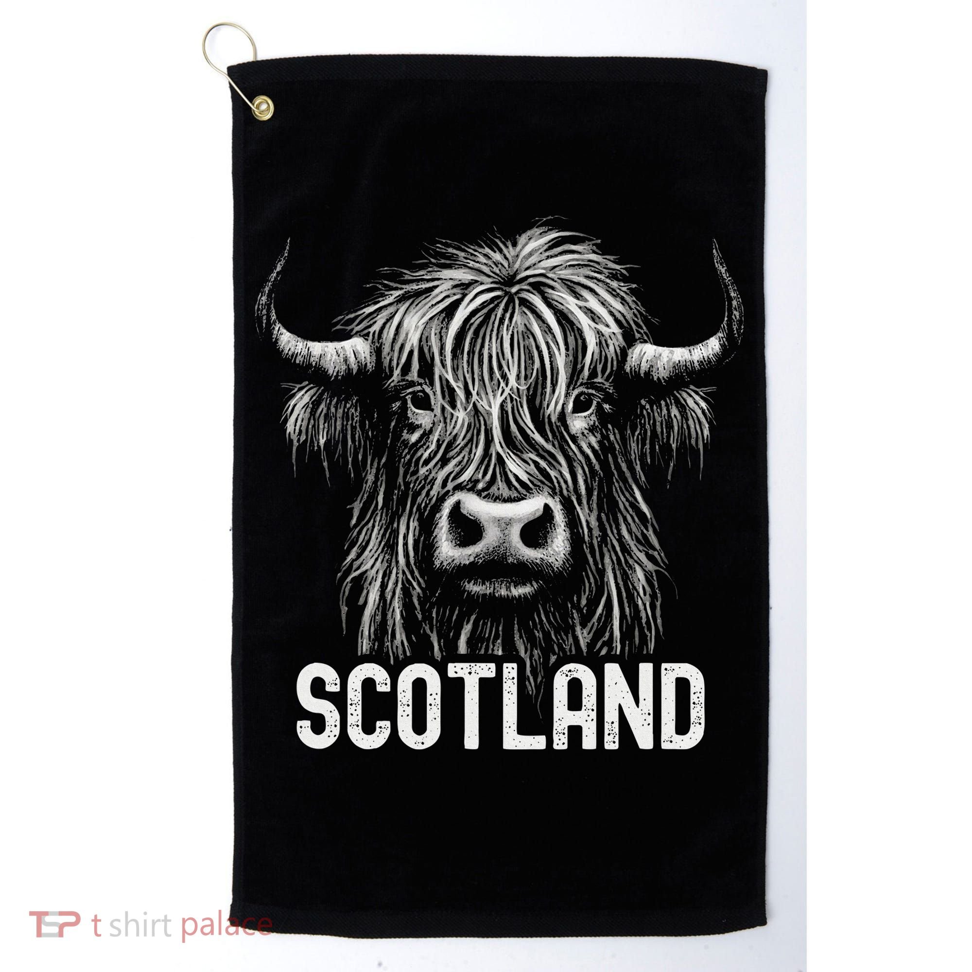 Scottish Highland Cow Scotland Trip Golf Towel