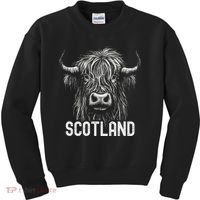Scottish Highland Cow Scotland Trip Kids Sweatshirt thumb 0