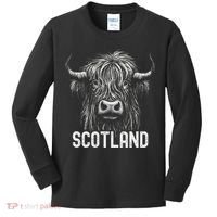 Scottish Highland Cow Scotland Trip Kids Long Sleeve Shirt thumb 0