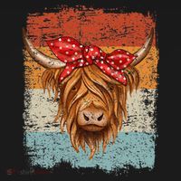 Scottish Highland Cow Cattle Hairy Cow Flowers Woman Women's Hoodie thumb 2