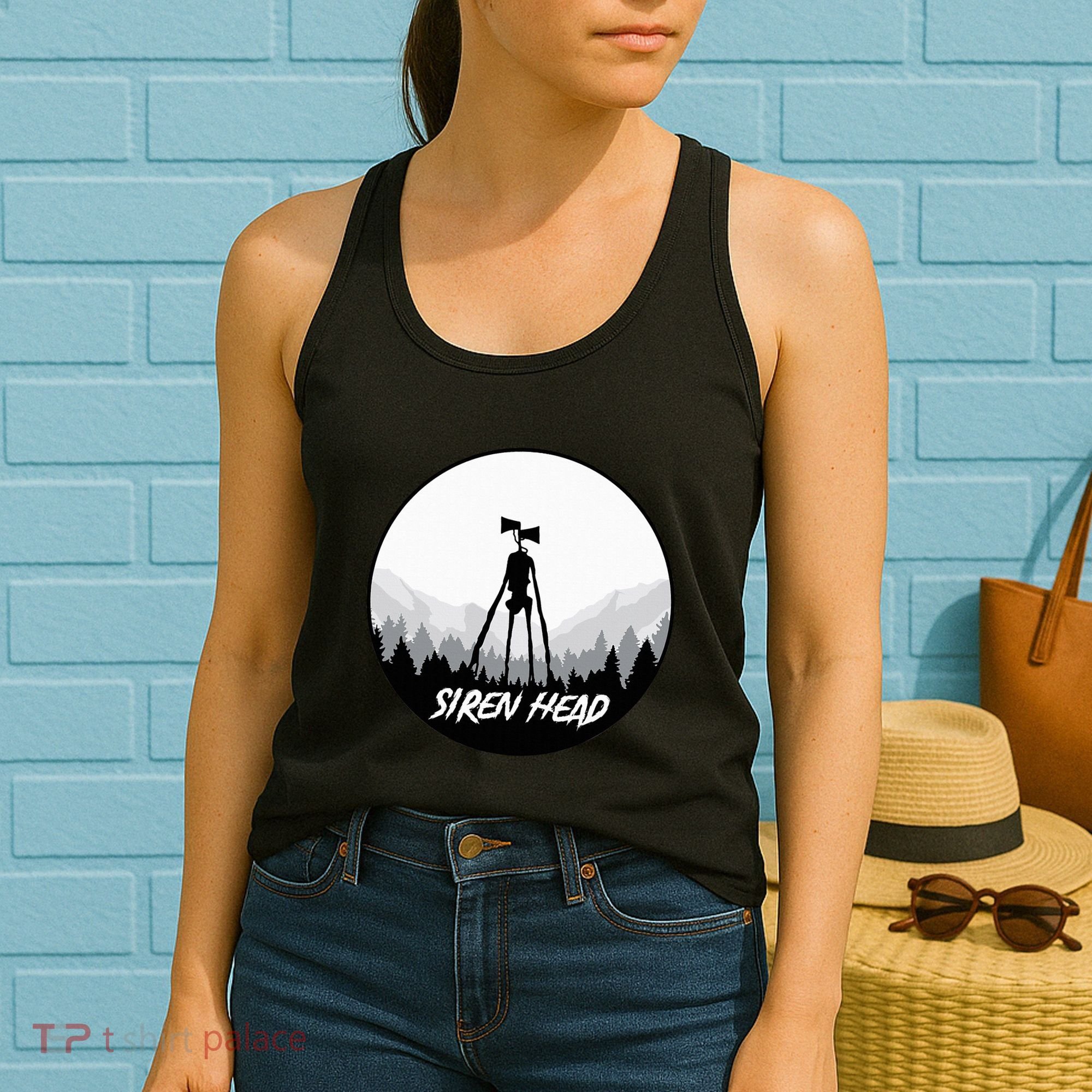Siren Head Creepypasta Horror Sweet Or Treat Women's Tank Top