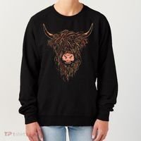 Scottish Highland Cattle Hairy Cow Breeders Farmer Farm Gift Women's Sweatshirt thumb 0