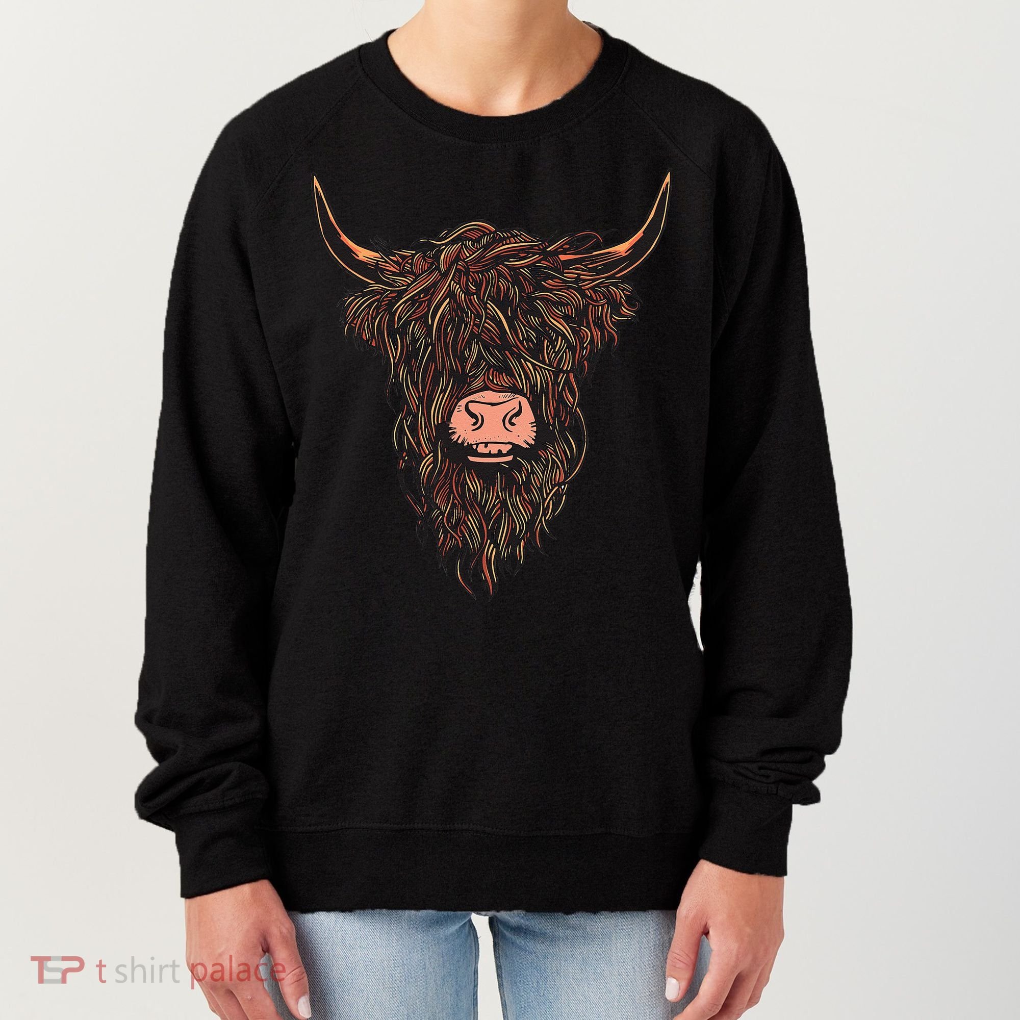 Scottish Highland Cattle Hairy Cow Breeders Farmer Farm Gift Women's Sweatshirt