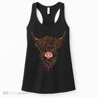 Scottish Highland Cattle Hairy Cow Breeders Farmer Farm Gift Women's Tank Top thumb 0