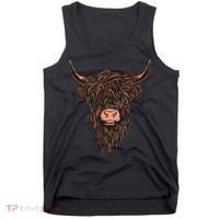Scottish Highland Cattle Hairy Cow Breeders Farmer Farm Gift Tank Top thumb 0