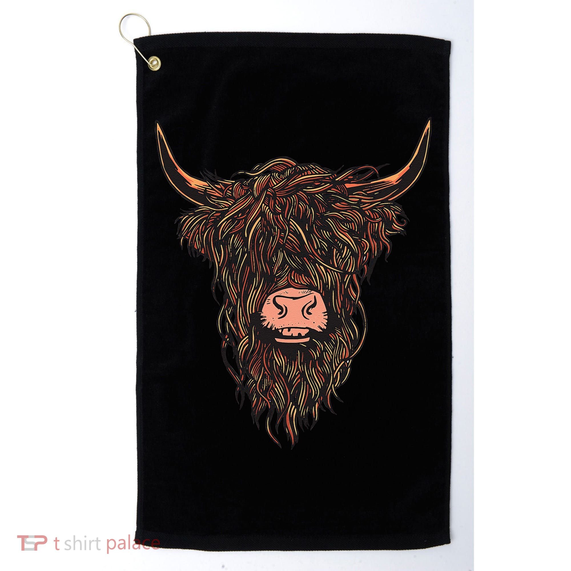 Scottish Highland Cattle Hairy Cow Breeders Farmer Farm Gift Golf Towel