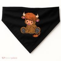 Scottish Highland Cow Lover Cute Cow Highland Cow USA-Made Doggie Bandana thumb 0