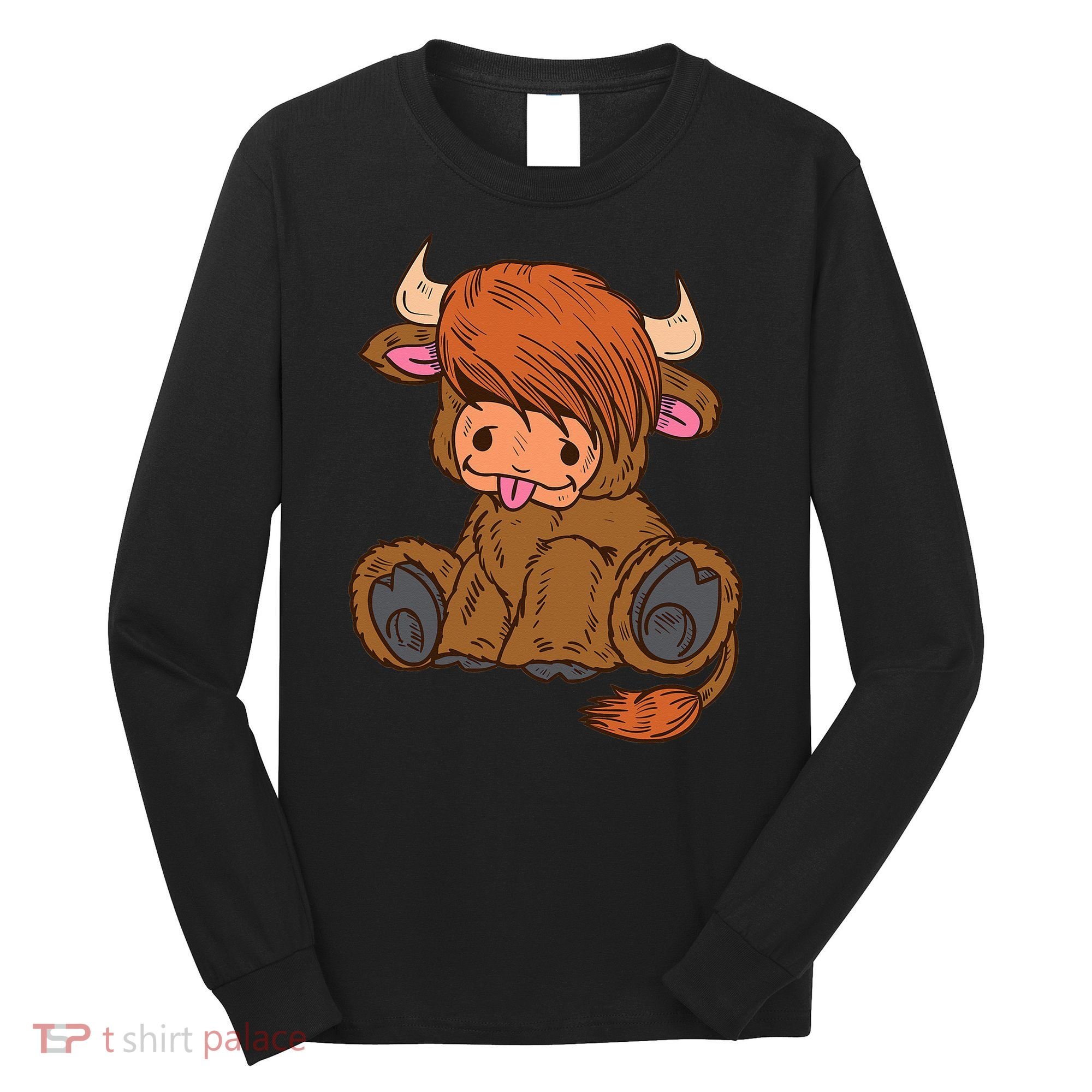 Scottish Highland Cow Lover Cute Cow Highland Cow Long Sleeve Shirt