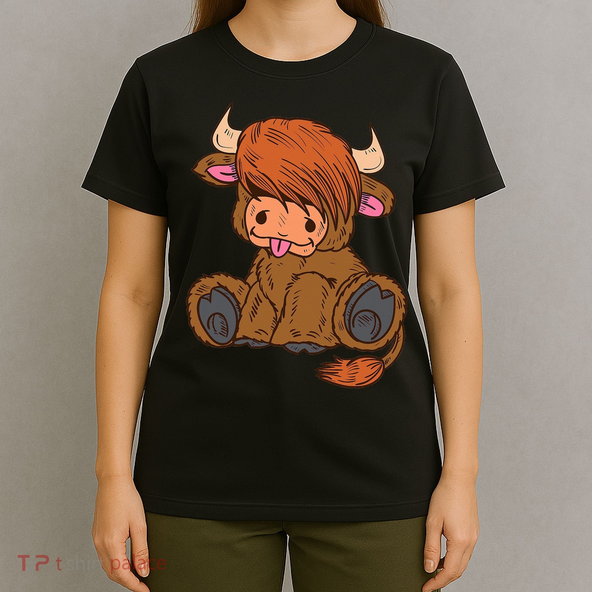 Scottish Highland Cow Lover Cute Cow Highland Cow T-Shirt