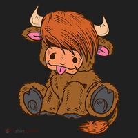 Scottish Highland Cow Lover Cute Cow Highland Cow Beanie thumb 2