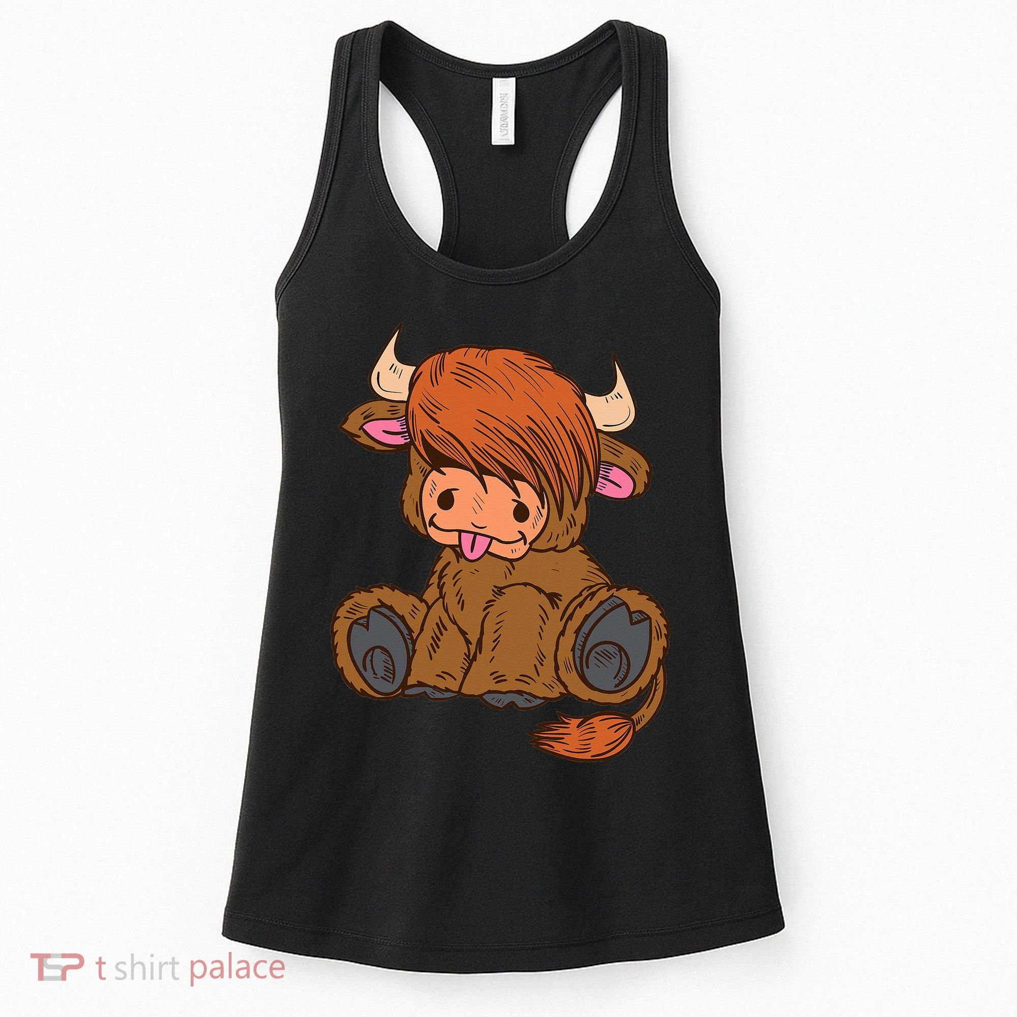 Scottish Highland Cow Lover Cute Cow Highland Cow Women's Tank Top