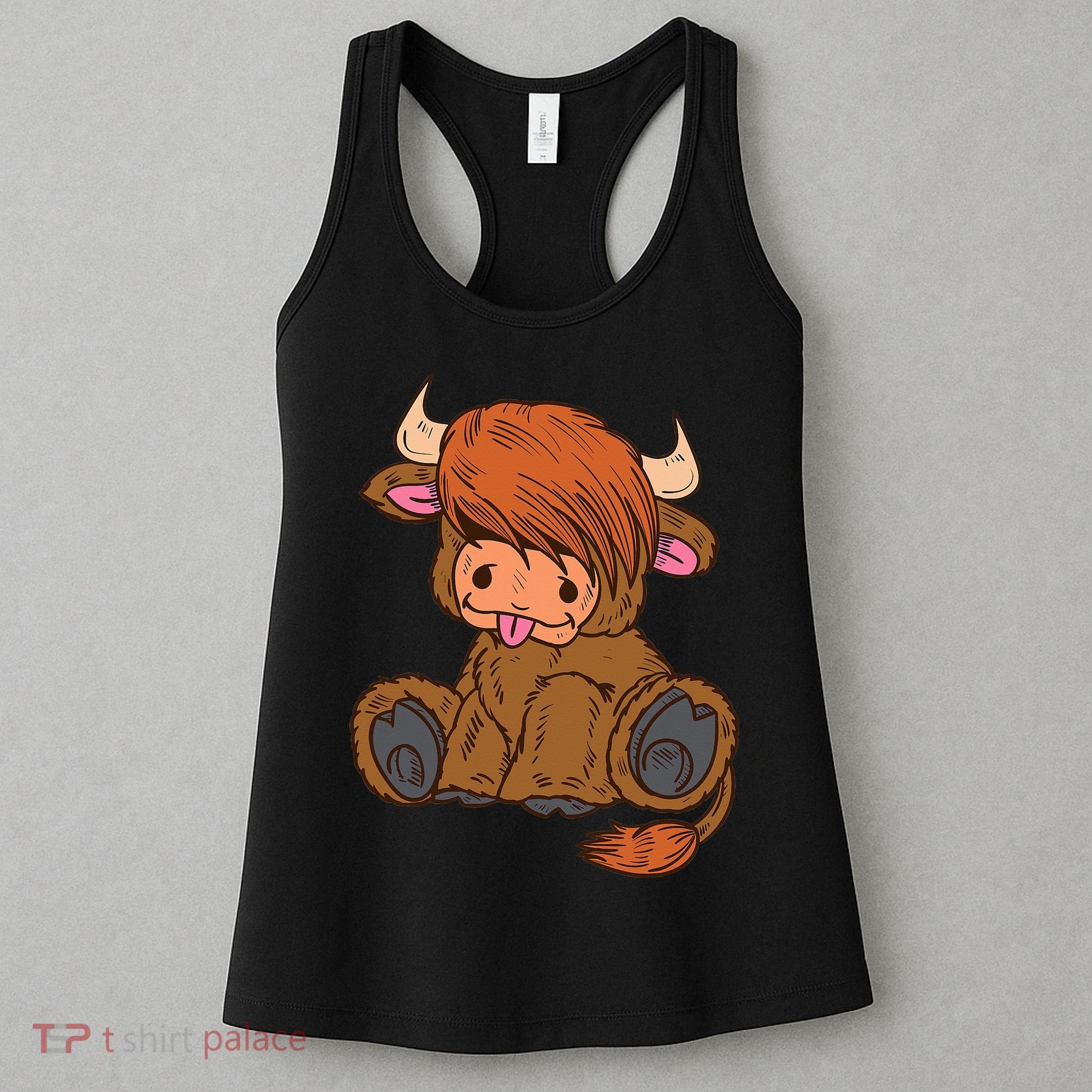 Scottish Highland Cow Lover Cute Cow Highland Cow Women's Tank Top