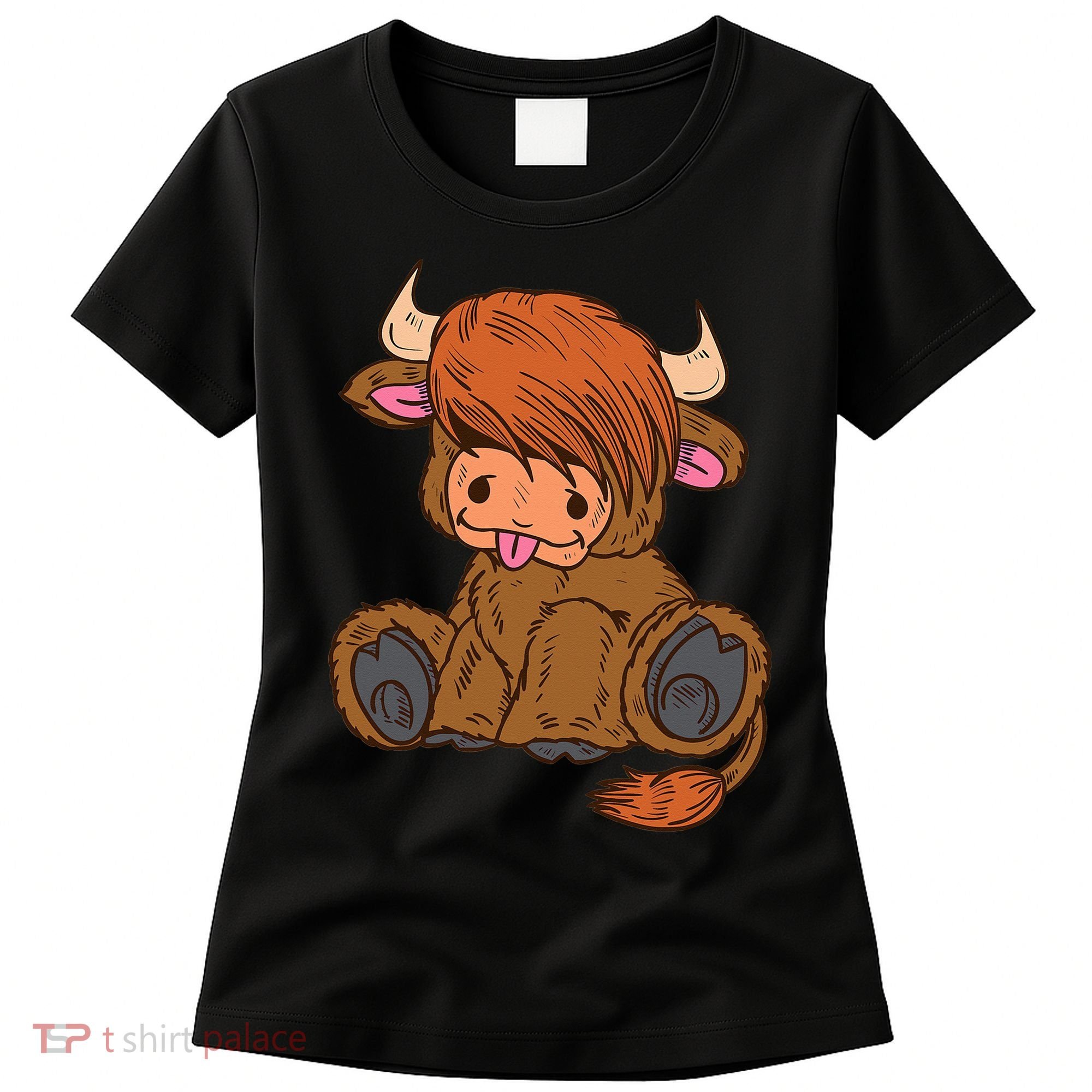 Scottish Highland Cow Lover Cute Cow Highland Cow Women's T-Shirt