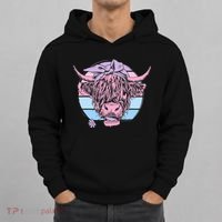 Scottish Highland Cow Cattle Hairy Cow Flowers Woman Hoodie thumb 0
