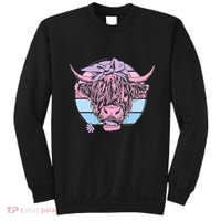 Scottish Highland Cow Cattle Hairy Cow Flowers Woman Sweatshirt thumb 0