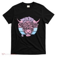 Scottish Highland Cow Cattle Hairy Cow Flowers Woman T-Shirt thumb 0
