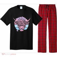 Scottish Highland Cow Cattle Hairy Cow Flowers Woman Pajama Set thumb 0