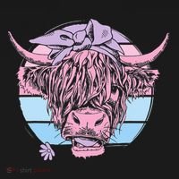Scottish Highland Cow Cattle Hairy Cow Flowers Woman Pajama Set thumb 2
