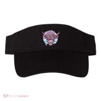 Scottish Highland Cow Cattle Hairy Cow Flowers Woman Visor thumb 0