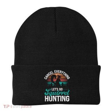 Squirrel Hunter Cancel Everything Vintage Squirrel Hunting Gift Beanie