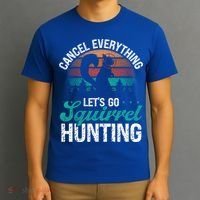 Squirrel Hunter Cancel Everything Vintage Squirrel Hunting Gift T-Shirt thumb 3