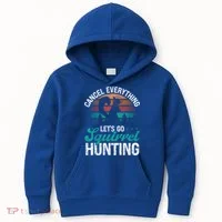 Squirrel Hunter Cancel Everything Vintage Squirrel Hunting Gift Kids Hoodie thumb 0