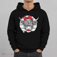 Scottish Highland Cow Cattle Hairy Cow Flowers Woman Hoodie thumb 0