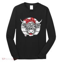 Scottish Highland Cow Cattle Hairy Cow Flowers Woman Long Sleeve Shirt thumb 0