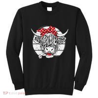Scottish Highland Cow Cattle Hairy Cow Flowers Woman Sweatshirt thumb 0