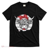 Scottish Highland Cow Cattle Hairy Cow Flowers Woman T-Shirt thumb 0