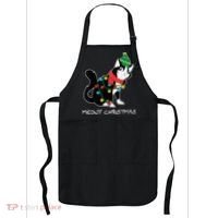 Santa Hat Cat Meowy X-Mas Light Up Funny Christmas Gift Apron thumb 0