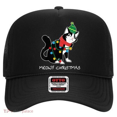 Santa Hat Cat Meowy X-Mas Light Up Funny Christmas Gift Hat