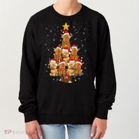 Scottish Highland Cow Christmas Tree Funny Cow Lover Xmas Women's Sweatshirt thumb 0