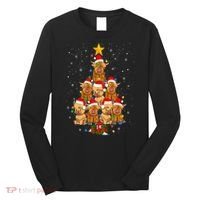 Scottish Highland Cow Christmas Tree Funny Cow Lover Xmas Long Sleeve Shirt thumb 0