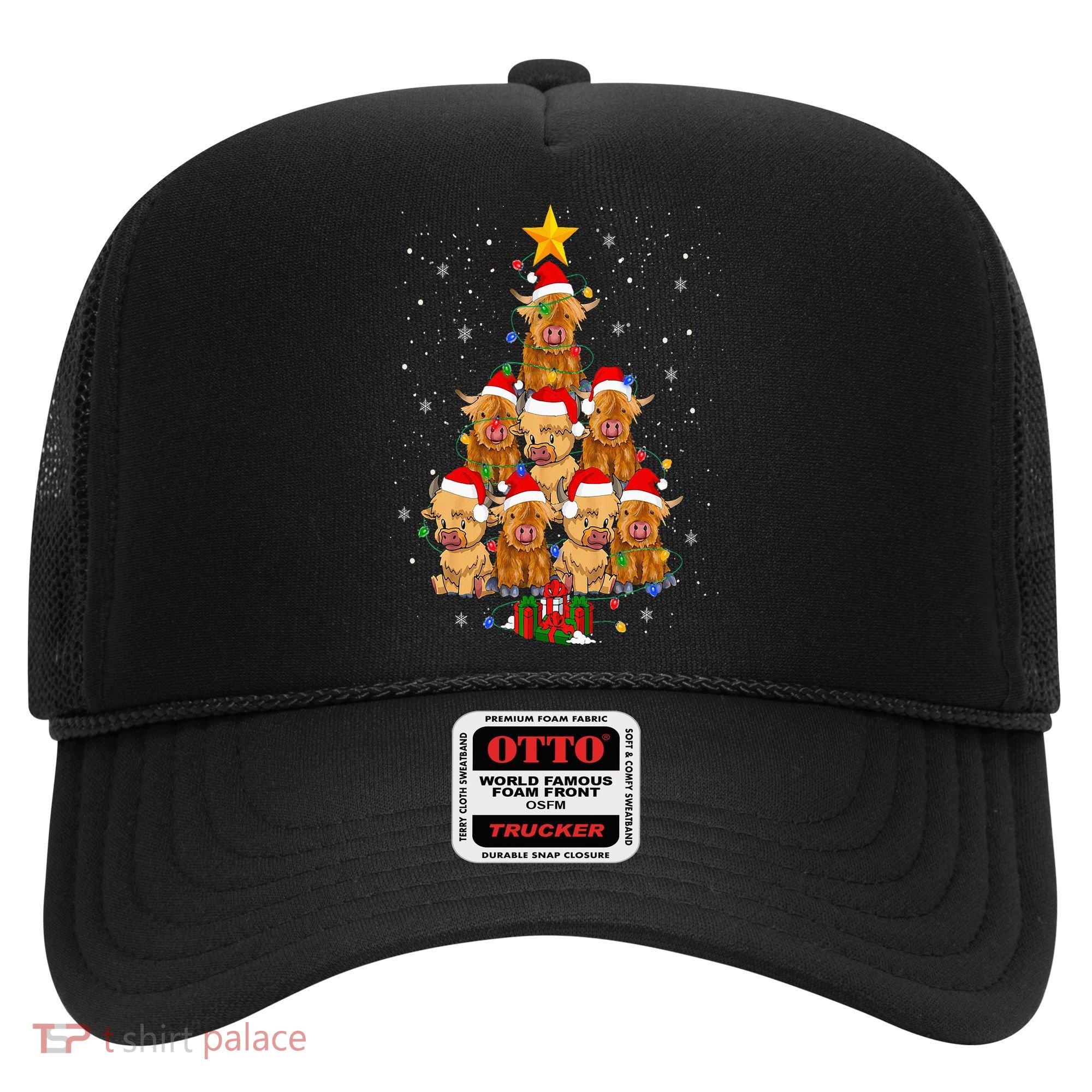 Scottish Highland Cow Christmas Tree Funny Cow Lover Xmas Hat
