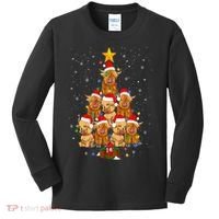 Scottish Highland Cow Christmas Tree Funny Cow Lover Xmas Kids Long Sleeve Shirt thumb 0