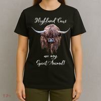 Scottish Highland Cow Spirit Animal T-Shirt thumb 4