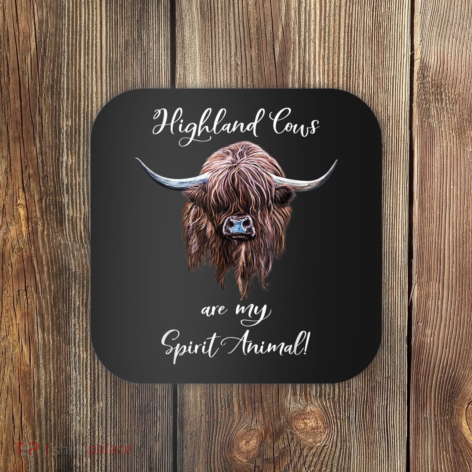 Scottish Highland Cow Spirit Animal Coaster