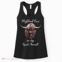 Scottish Highland Cow Spirit Animal Women's Tank Top thumb 0