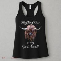 Scottish Highland Cow Spirit Animal Women's Tank Top thumb 3