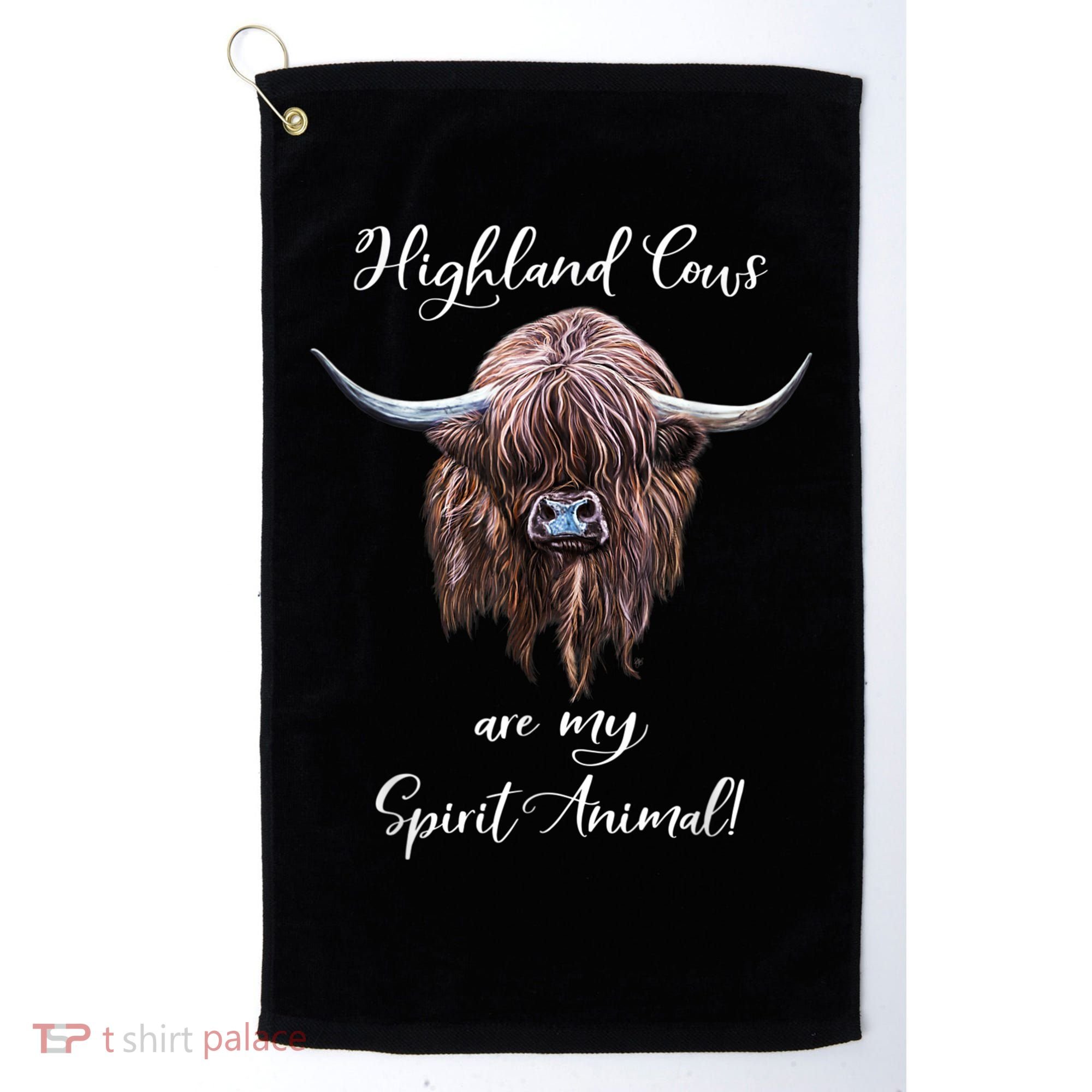 Scottish Highland Cow Spirit Animal Golf Towel