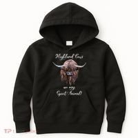 Scottish Highland Cow Spirit Animal Kids Hoodie thumb 0