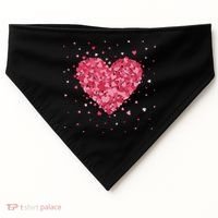 Scattered Heart Cute Valentines Day Gift USA-Made Doggie Bandana thumb 0