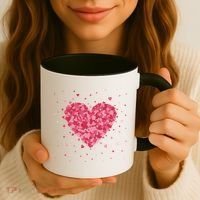 Scattered Heart Cute Valentines Day Gift Coffee Mug thumb 3