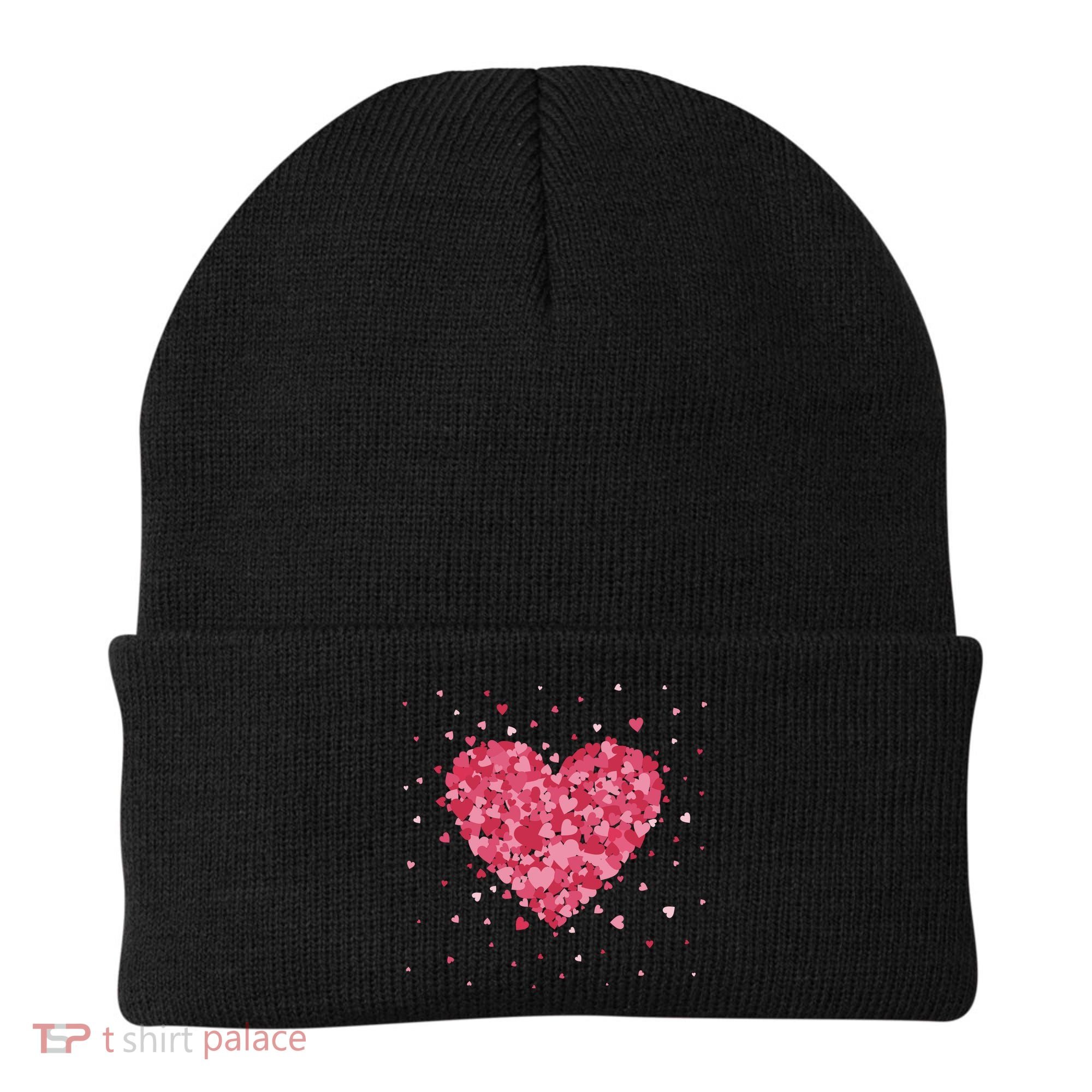 Scattered Heart Cute Valentines Day Gift Beanie