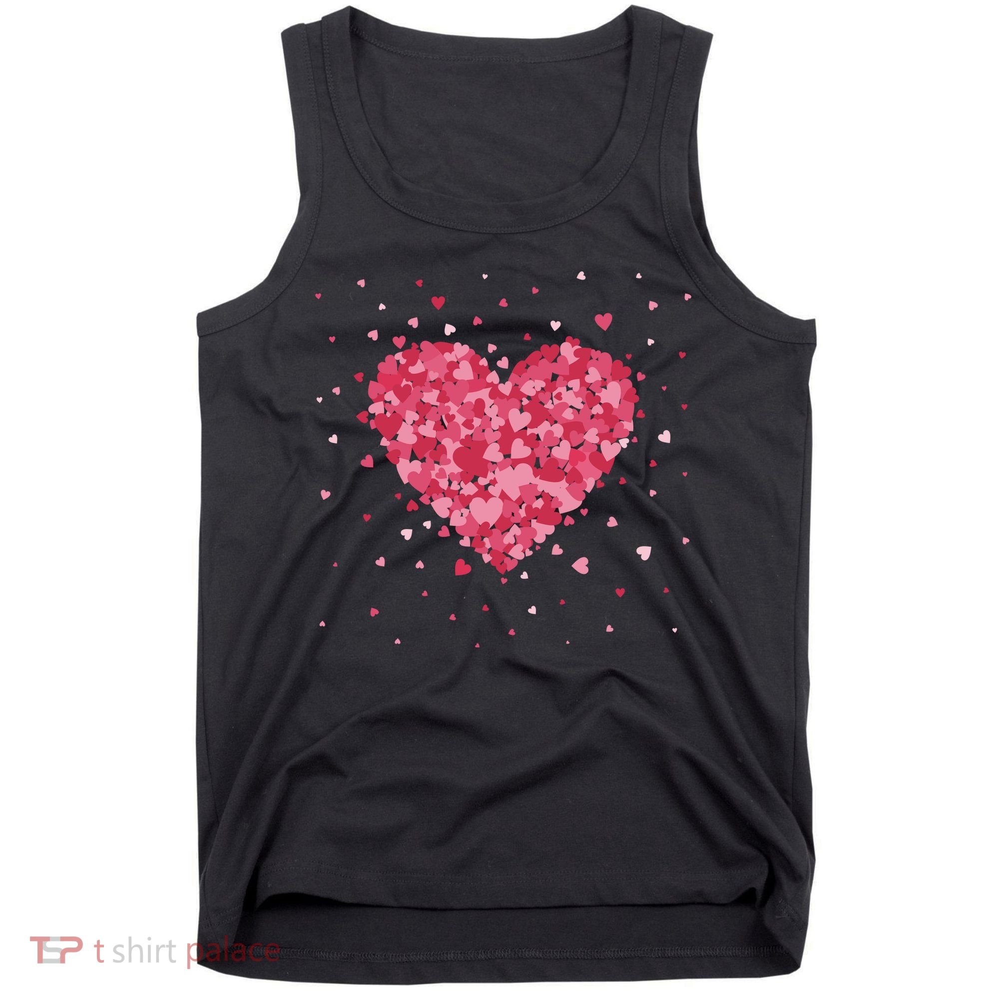 Scattered Heart Cute Valentines Day Gift Tank Top