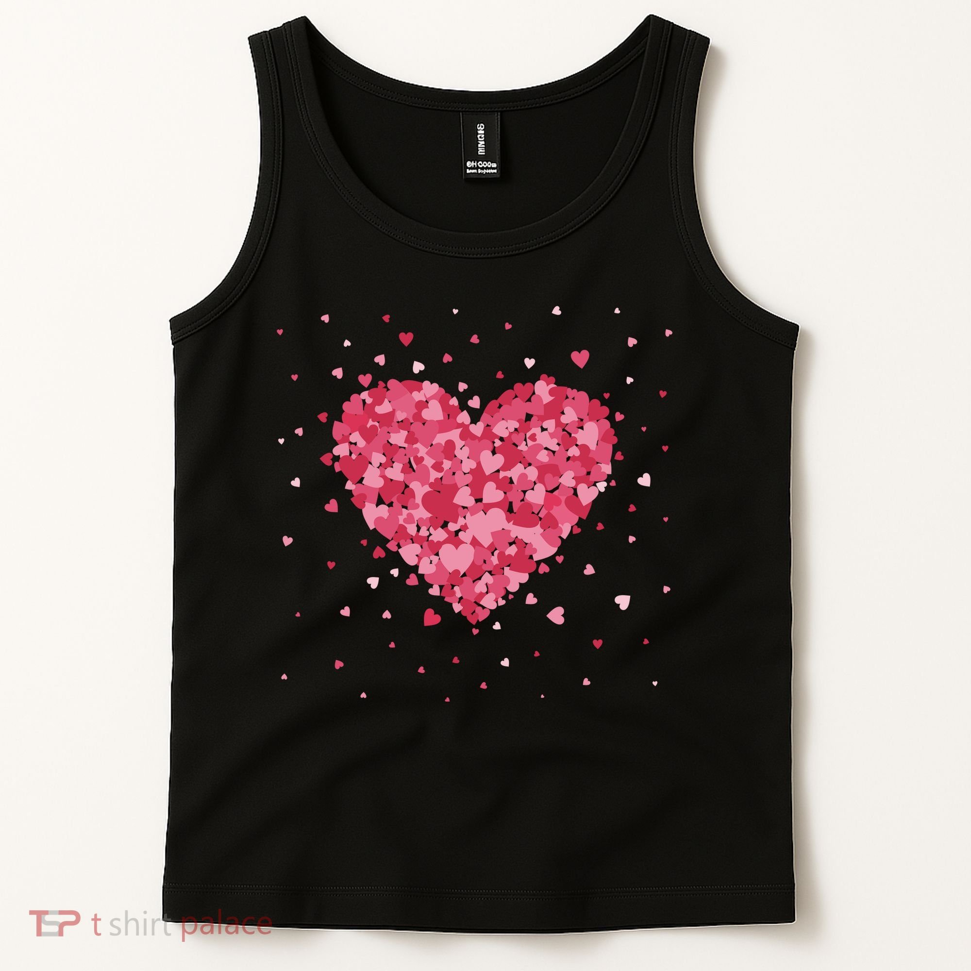 Scattered Heart Cute Valentines Day Gift Tank Top
