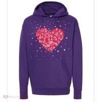 Scattered Heart Cute Valentines Day Gift Hoodie thumb 0