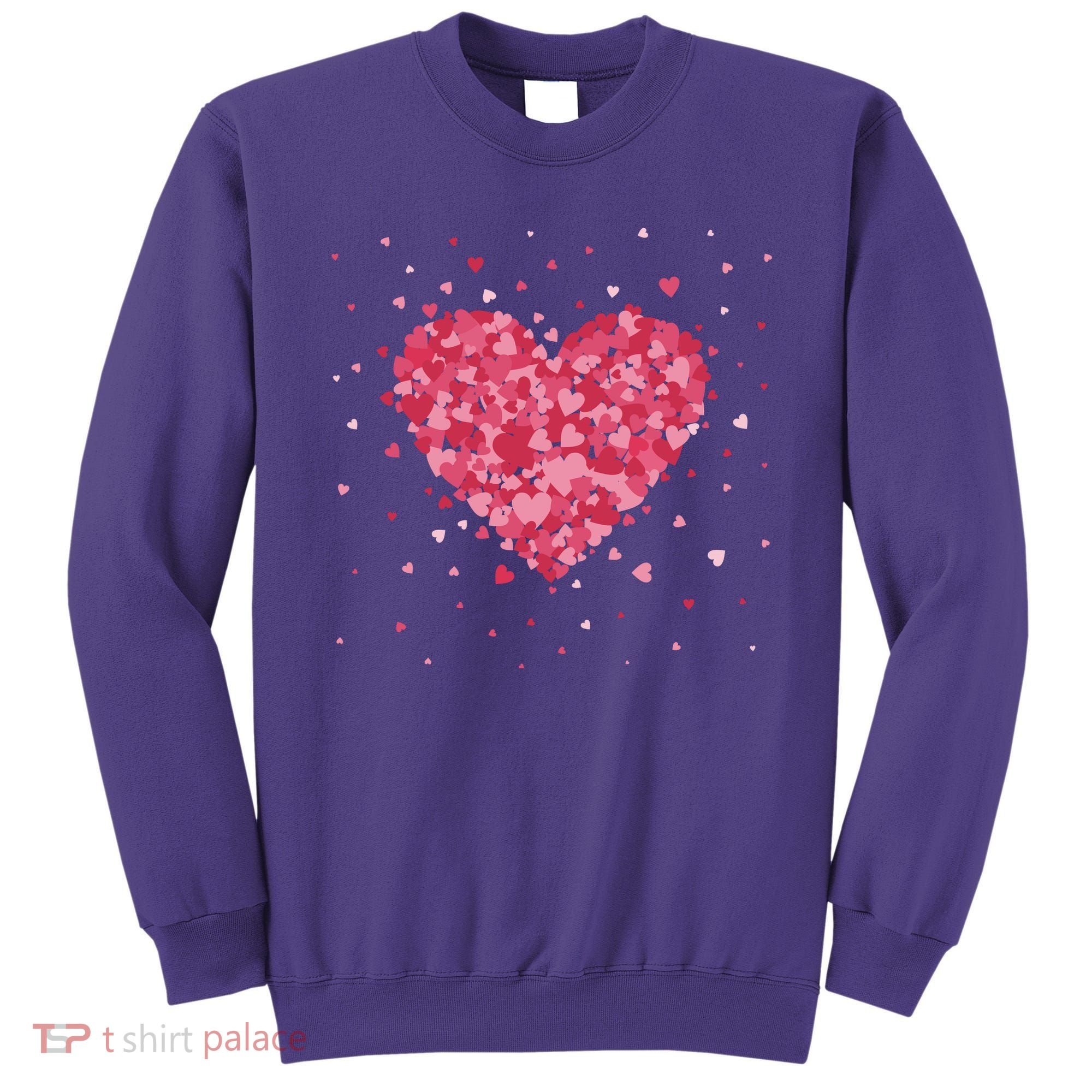 Scattered Heart Cute Valentines Day Gift Sweatshirt